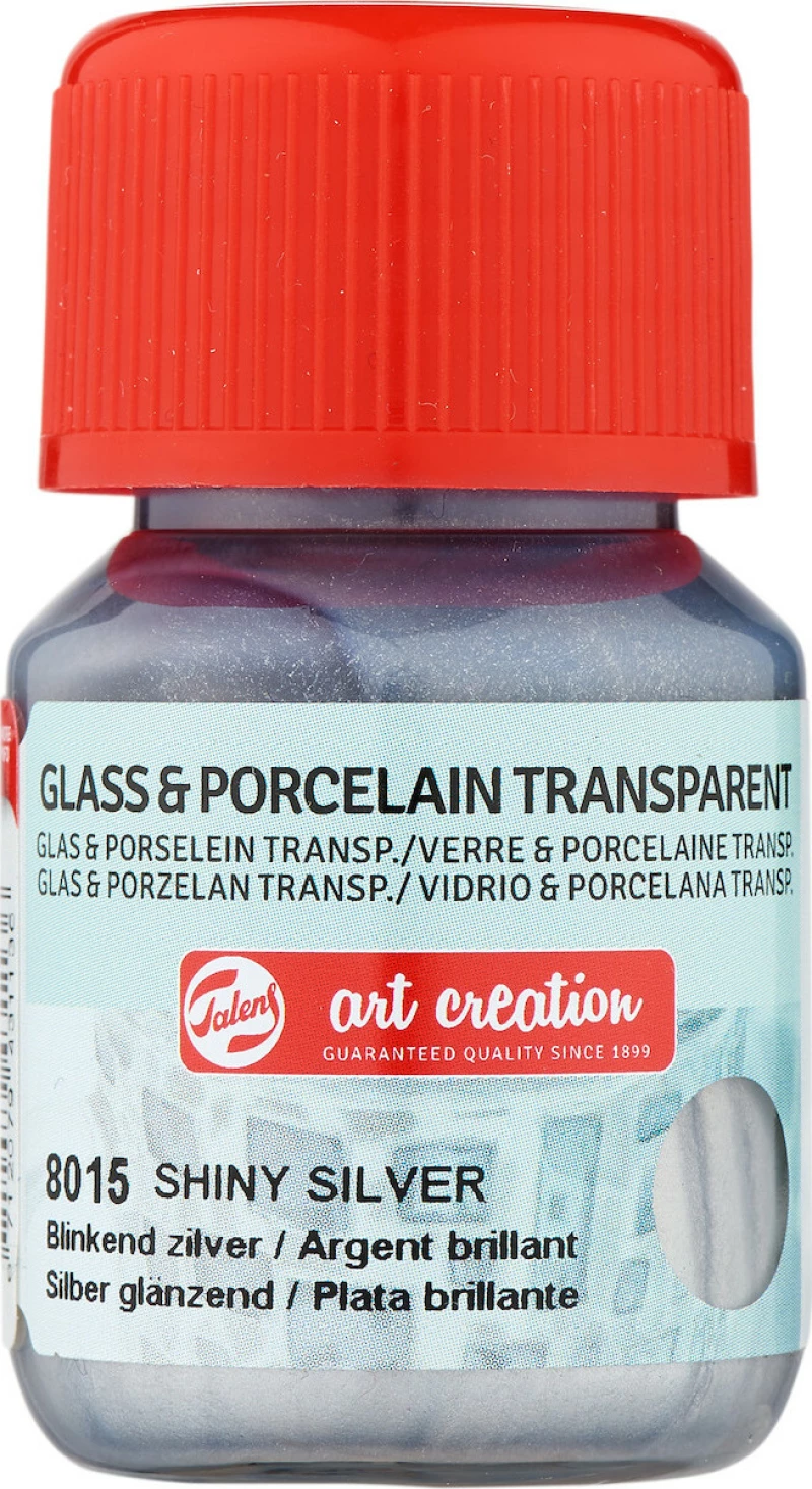 Royal Talens Art Creation Glass & Porcelain Transparent 8015 Shiny Silver 30ml