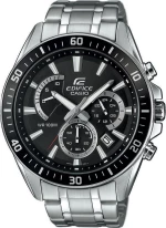 Casio Ρολόι Χρονογράφος με Μεταλλικό Μπρασελέ σε Ασημί χρώμα