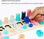 Montessori Λογαριθμικό Επιτραπέζιο με Χάντρες και Αριθμούς Ηλικία 3+ Beaded Logarithmic Plate