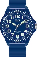 Q&Q Blue Rubber Strap Vs16-009 Vs16J009Y