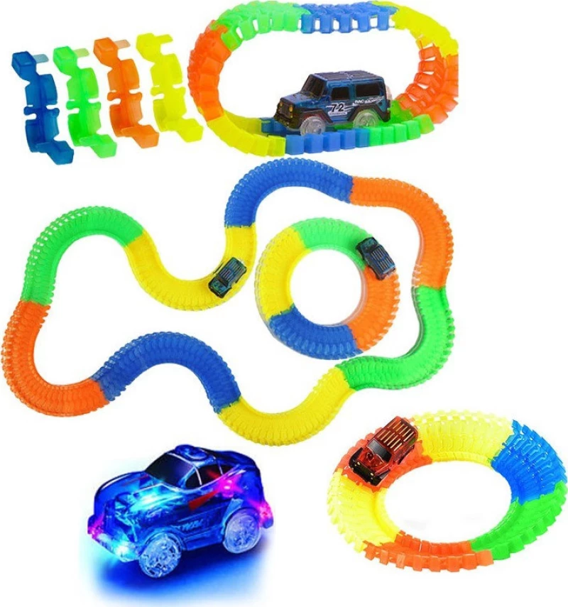 Αυτοκινητόδρομος με led αυτοκινητάκι – Magic Tracks 11ft 220pcs