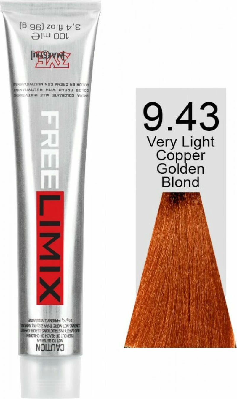 Freelimix Permanent Color 9.43 Ξανθό Πολύ Ανοιχτό Χάλκινο Ντορέ 100ml
