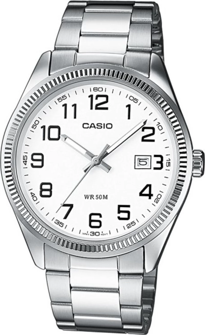 Casio Ρολόι με Μεταλλικό Μπρασελέ σε Ασημί χρώμα