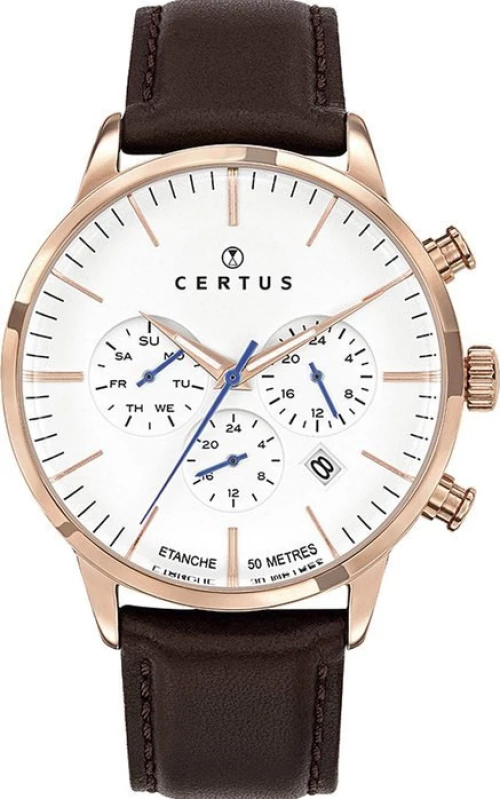 Certus 611140 Mens Brown Leather Strap