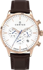 Certus 611140 Mens Brown Leather Strap
