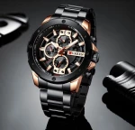 Ανδρικό Ρολόι Curren 8336 με χρονογράφους Black