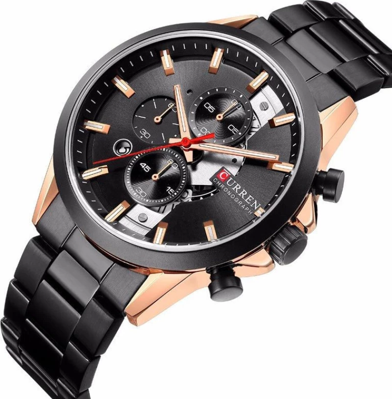 Ανδρικό Ρολόι Curren 8325 με χρονογράφους Black