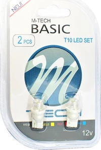 M-Tech T10 1 Flux Led 8mm White 12V 2τμχ Blister