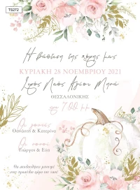 Προσκλητήριο βάπτισης-Sweet pumpkin TS272