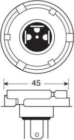 Lampa H5 Halogen 82mm 24V 1τμχ