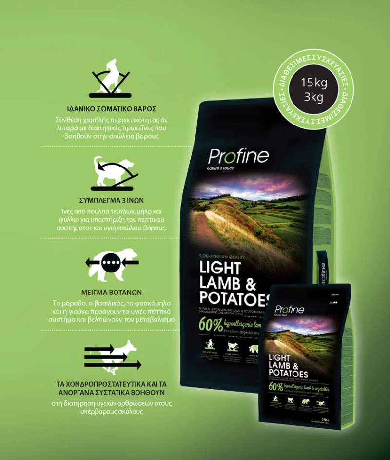 Profine Dog Light Lamb & Potatoes 15Kg
