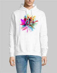 TIK TOK hoodie splash - WHITE