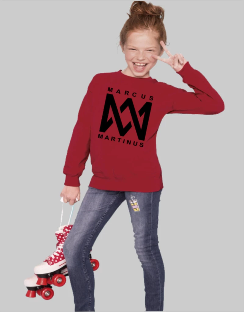 MARCUS & MARTINUS KIDS SWEATSHIRT - RED/WHITE