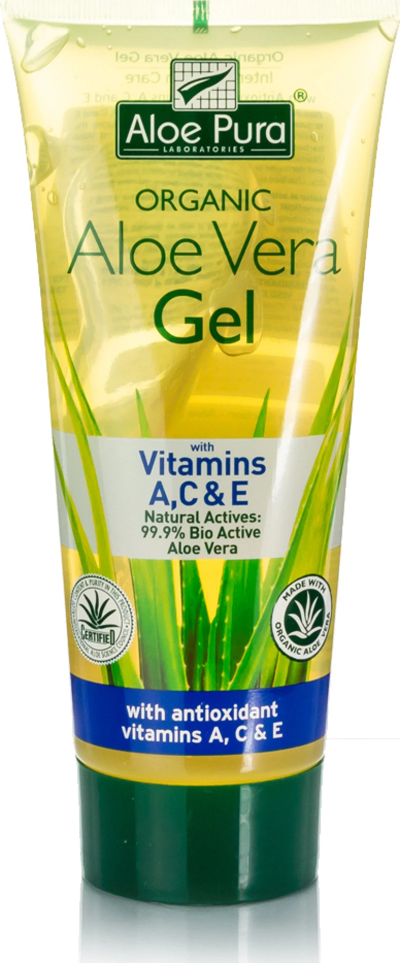 Optima Naturals Organic Aloe Vera Body Gel Vitamin A, C & E 200ml
