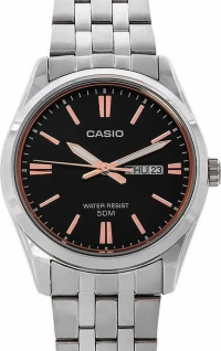 Casio Ρολόι με Μεταλλικό Μπρασελέ σε Ασημί χρώμα
