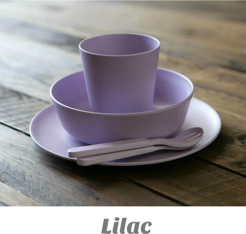 Bobo & boo Bamboo Dinnerware Set - Lilac