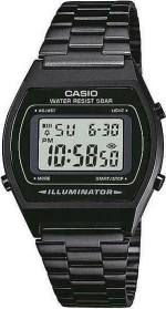 Casio Ψηφιακό Ρολόι με Μεταλλικό Μπρασελέ σε Μαύρο χρώμα