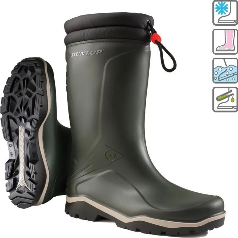 Γαλοτσα Με Επενδυση Γουνας Dunlop Blizzard Πράσινο