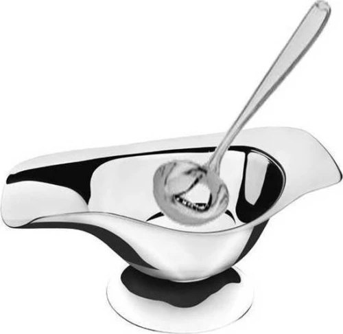 Σαλτσιέρα INOX 17x9cm με κουτάλι - Διανομική 23-05-155 / 23-05-351