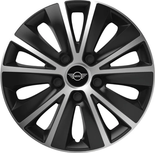 Versaco Σετ Τάσια Αυτοκινήτου Rapide με σήμα Mini 4τμχ 16" Μαύρο/Ασημί