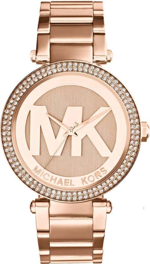 Michael Kors Parker Rose Gold-Tone Grand Logo Ladies Watch- Cod.: Mk5865