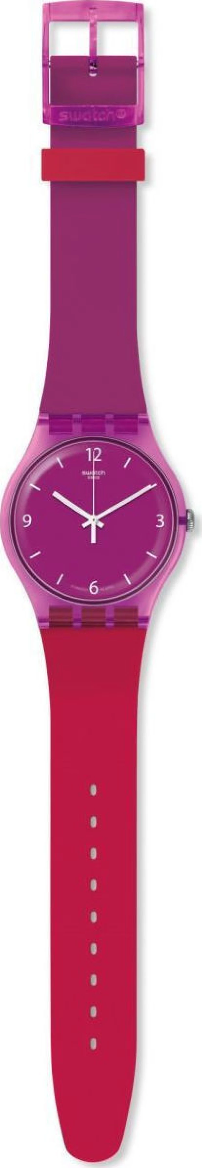 Swatch Cherry Berry Suov104 Two Tone Silicone Strap