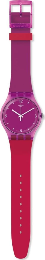 Swatch Cherry Berry Suov104 Two Tone Silicone Strap