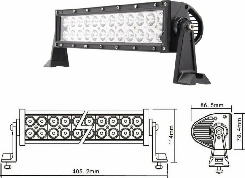 Μπαρα Led 72W 40cm Spot