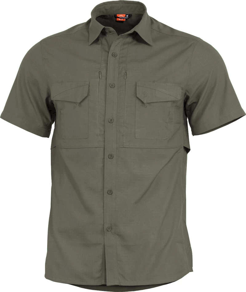 Pentagon Plato Shirt Short Πουκάμισο Χακί