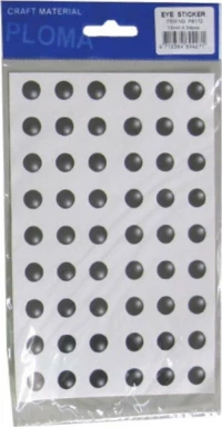 Μάτια αυτοκόλλητα 15mm 54τμχ