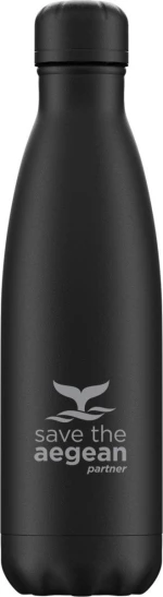 Estia Travel Flask Save The Aegean Black Matte 0.5lt