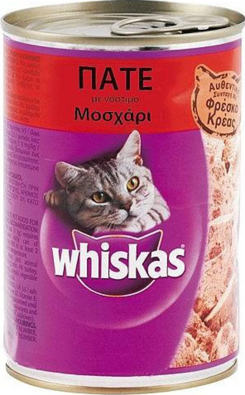 Whiskas Κονσέρβα Μοσχάρι 400gr