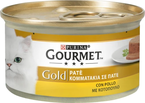 Purina Gourmet Gold Κοτόπουλο Πατέ 85gr 6τμχ