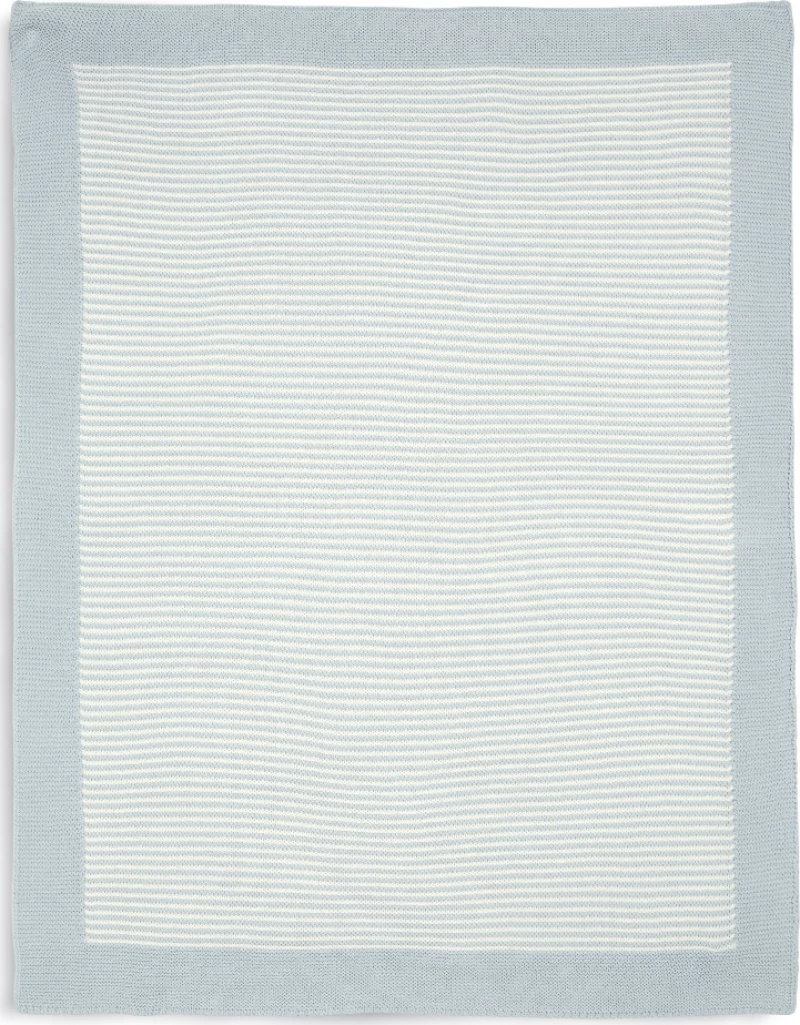 Mamas & Papas Κουβέρτα Αγκαλιάς & Λίκνου Stripes Πλεκτή 70x90cm Blue