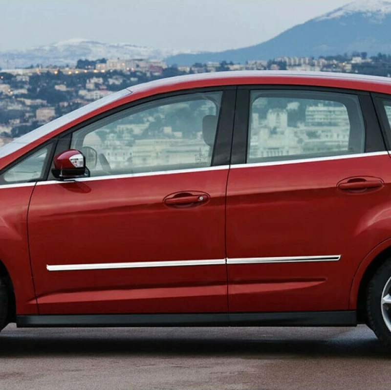 S-dizayn Ford C-max Ii 2010+ Προστατευτικη Φάσα Πόρτας Πλαστικό Χρώμιο 8τεμ
