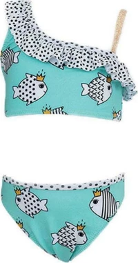 Μπικίνι Παιδικό Μαγιό Μέντα με Ψαράκια Tortue Kids S0-033-211