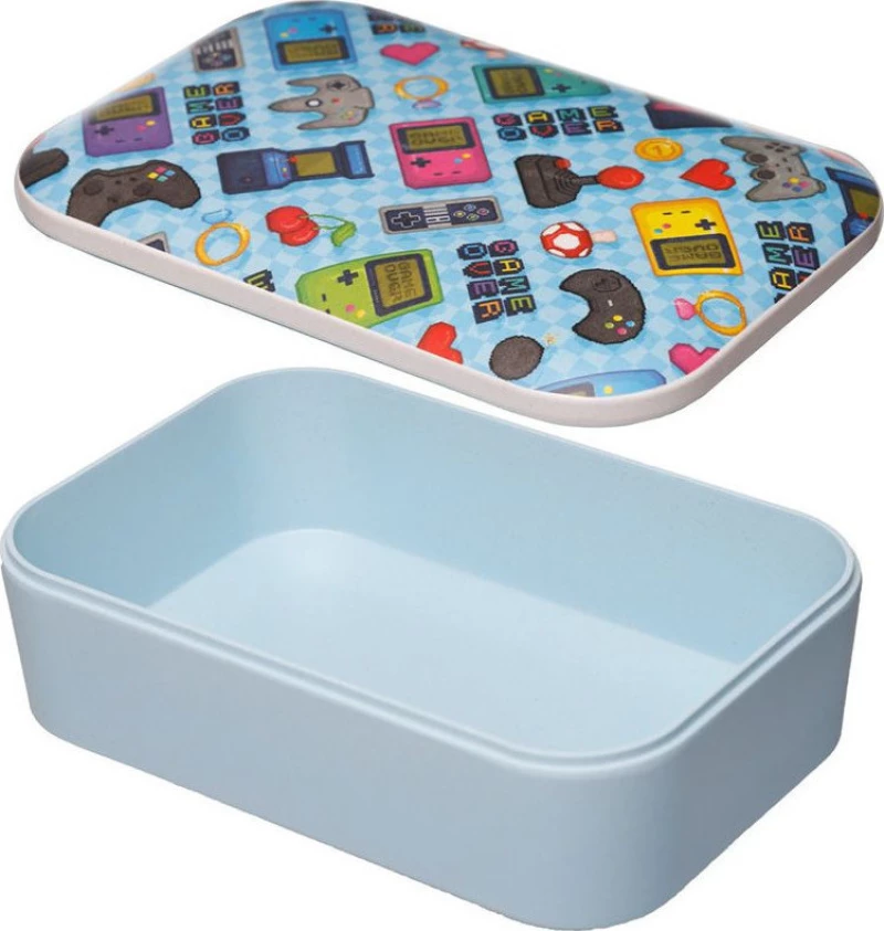 Puckator Bamboo Lunchbox Game Over