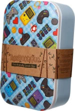 Puckator Bamboo Lunchbox Game Over