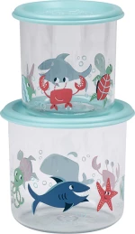 Sugarbooger Ocean Snack Container Large (2pcs) Blue