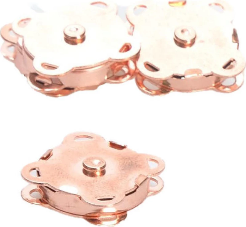 Μαγνητάκι Ραφτό 18mm Ροζ Χαλκού 000271-METPINK098