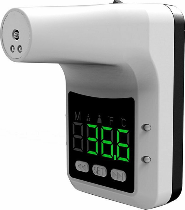 Επιτοίχιο Ψηφιακό Θερμόμετρο Υπερύθρων με Αισθητήρα Λέιζερ & Συναγερμό Πυρετού M7 OEM