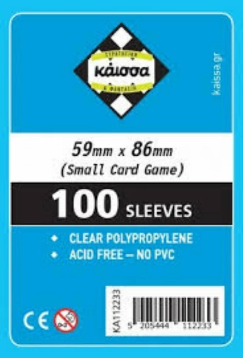 Kaissa 100 Θήκες Για Κάρτες Sleeves Μέγεθος Small 59x86mm