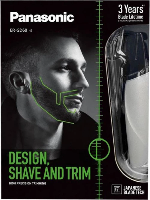 Panasonic i-SHAPER 3-in-1 Precision Beard Trimmer ER-GD60-S803 136gr