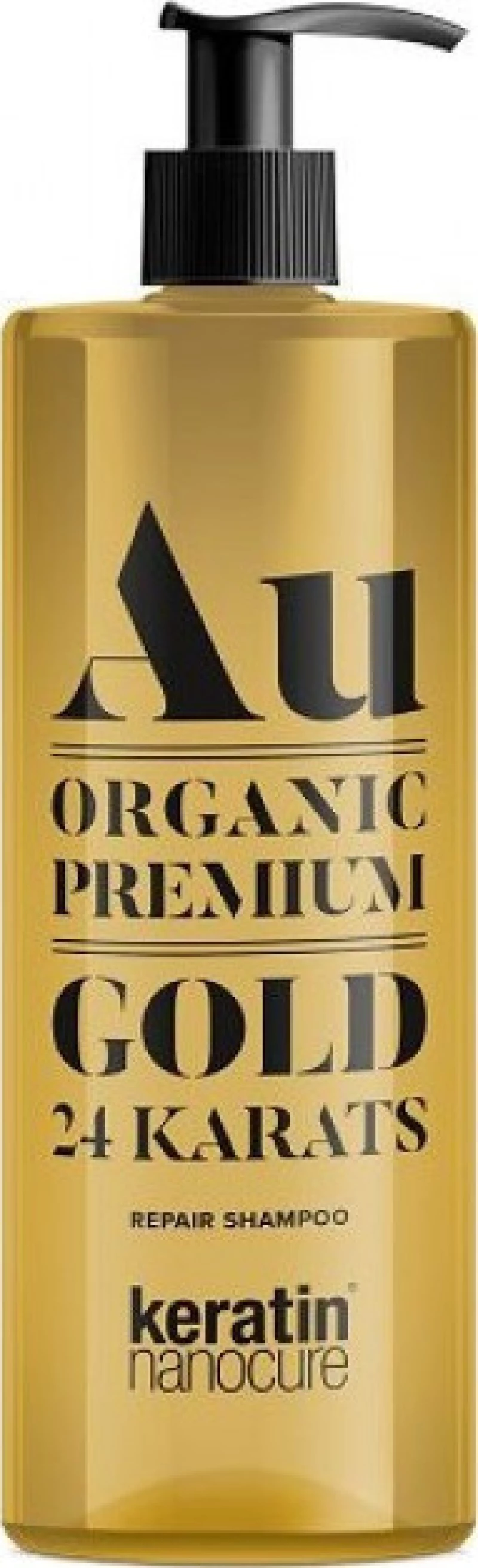 Keratin Nanocure Organic Premium Gold 24Karats Repair Shampoo 500ml