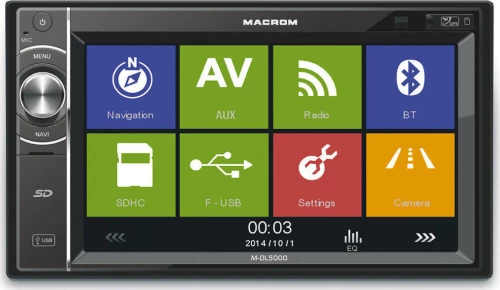 Macrom M-Dl5000 2 Din Οθόνη Multimedia 6.2" Wvga Με Gps/Bluetooth