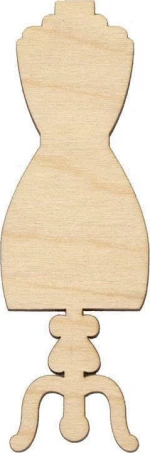 Κούκλα Βιτρίνας Αχάρακτη από Σημύδα 10x3.5x0.3cm