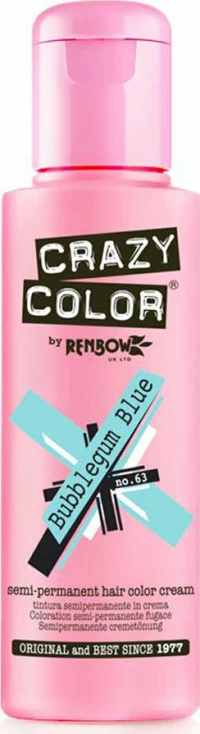 Crazy Color Semi-Permanent 63 Bubblegum Blue 100ml