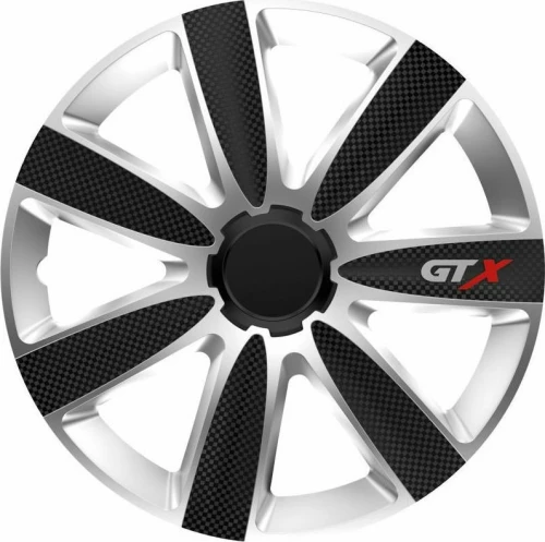 Τάσια αυτοκινήτου GTX CARBON BLACK - 15" - Μαύρο / Ασημί - 4 τμχ.