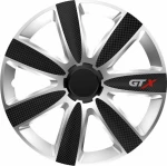 Τάσια αυτοκινήτου GTX CARBON BLACK - 15" - Μαύρο / Ασημί - 4 τμχ.