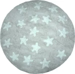 Χαλί Παιδικό Βαμβακερό Στρόγγυλο 130 Piccolo Stars Beige